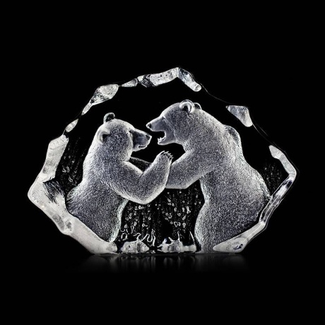 希少 MATS JONASSON Wild life クリスタルアート ☆Mats Jonassonマッツ・ジョナサンWild lifeクリスタルガラス